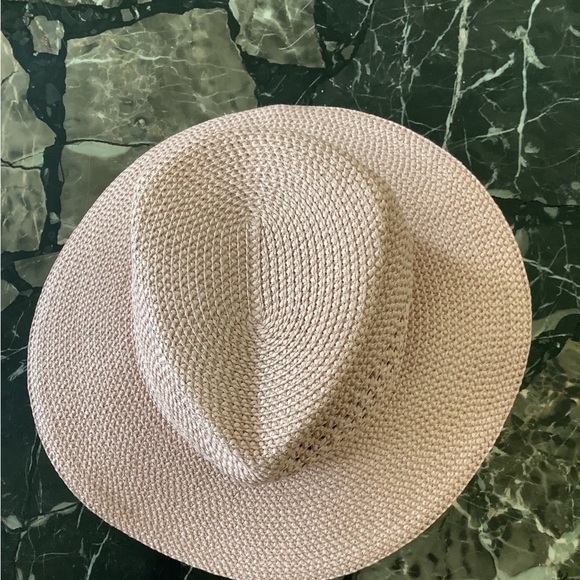 Eric javits blush straw squishee fedora packable sun hat one size - Picture 3 of 5